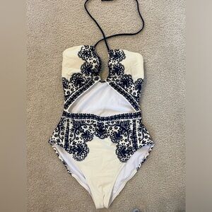 Boden swim one piece halter tie swimsuit